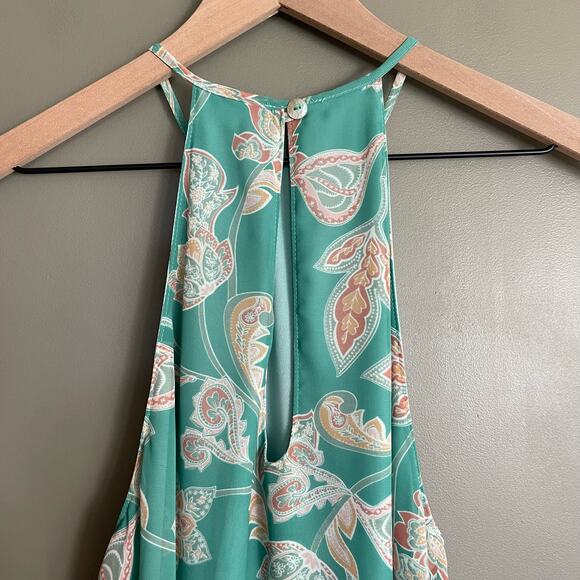 Show Me Your Mumu Gomez Jadely Paisley Floral A-Line Dress Size Small Green - Picture 12 of 16